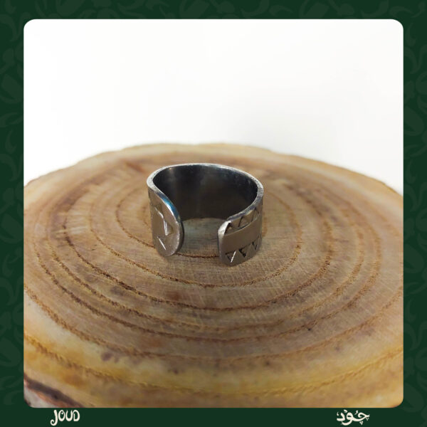 triangle framed. spoon ring